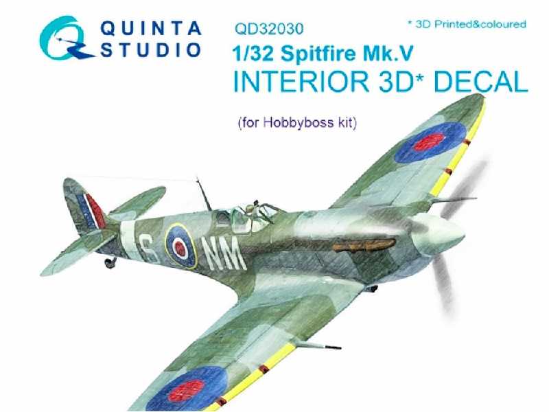 Spitfire Mk.V 3d-printed And Coloured Interior On Decal Paper - zdjęcie 1 Spitfire Mk.V 3d-printed And Coloured Interior On Decal Paper - zdjęcie 1