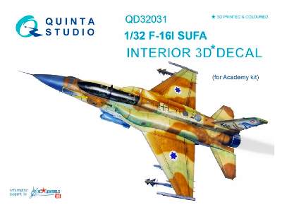 F-16i 3d-printed And Coloured Interior On Decal Paper - zdjęcie 1
