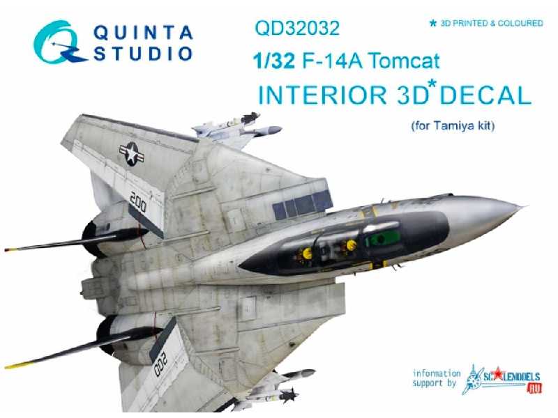 F-14a 3d-printed And Coloured Interior On Decal Paper - zdjęcie 1 F-14a 3d-printed And Coloured Interior On Decal Paper - zdjęcie 1