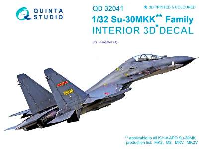 Su-30mkk 3d-printed And Coloured Interior On Decal Paper - zdjęcie 1
