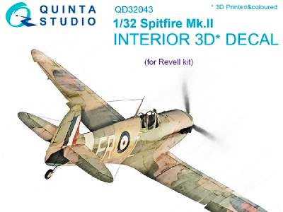Spitfire Mk. Ii 3d-printed And Coloured Interior On Decal Paper - zdjęcie 1