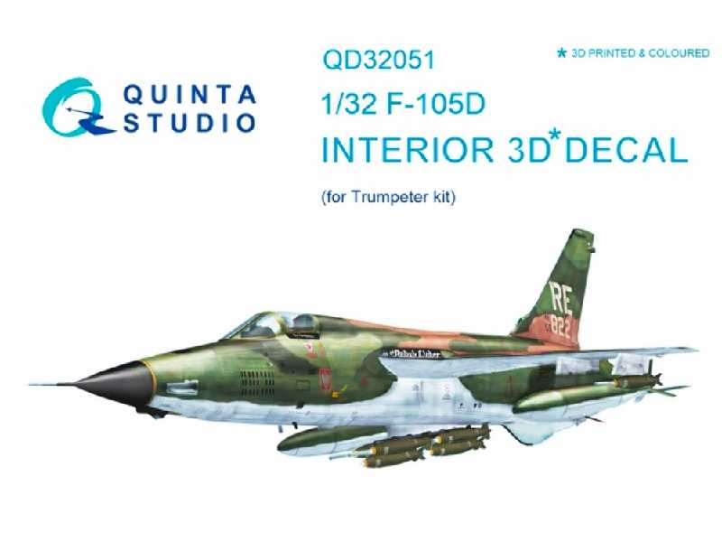 F-105d 3d-printed And Coloured Interior On Decal Paper - zdjęcie 1 F-105d 3d-printed And Coloured Interior On Decal Paper - zdjęcie 1
