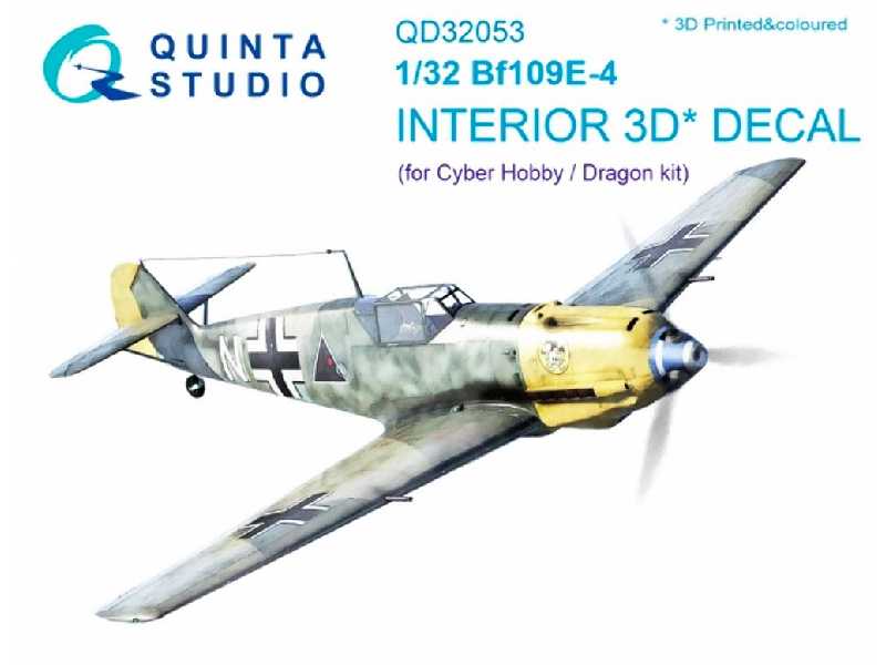 Bf 109e-4 3d-printed And Coloured Interior On Decal Paper - zdjęcie 1