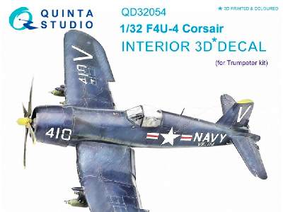 F4u-4 3d-printed And Coloured Interior On Decal Paper - zdjęcie 1