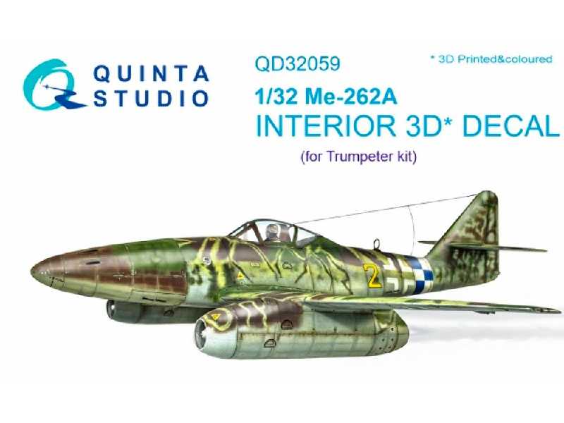 Me-262a 3d-printed And Coloured Interior On Decal Paper - zdjęcie 1