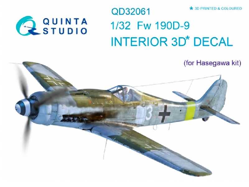 Fw 190d-9 3d-printed And Coloured Interior On Decal Paper - zdjęcie 1