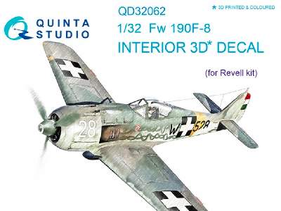 Fw 190f-8 3d-printed And Coloured Interior On Decal Paper - zdjęcie 2