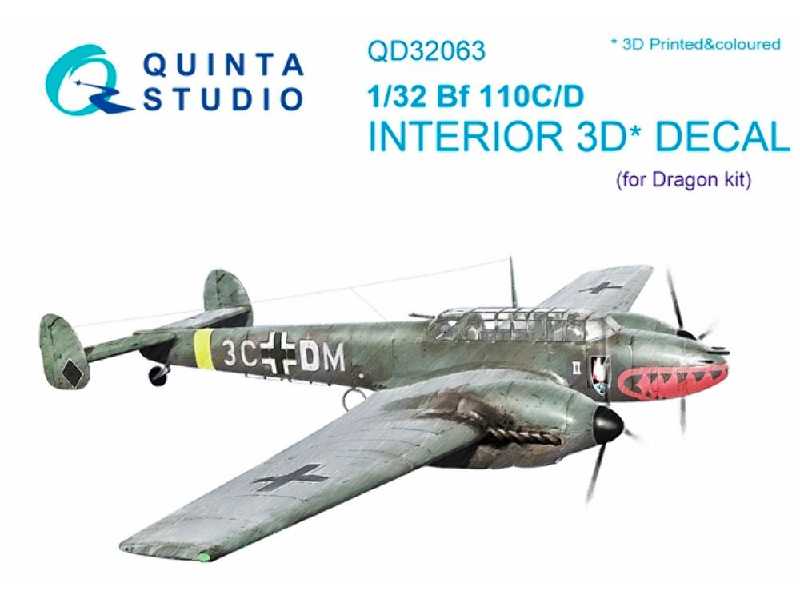 Bf 110c/D 3d-printed And Coloured Interior On Decal Paper - zdjęcie 1