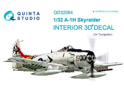 A-1h Skyraider 3d-printed And Coloured Interior On Decal Paper - zdjęcie 1