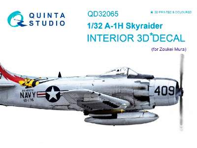 A-1h Skyraider 3d-printed And Coloured Interior On Decal Paper - zdjęcie 1