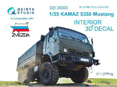 Kamaz 5350 Mustang Family 3d-printed & Coloured Interior On Decal Paper - zdjęcie 1
