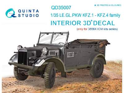 Kfz 1-4 3d-printed And Coloured Interior On Decal Paper - zdjęcie 1
