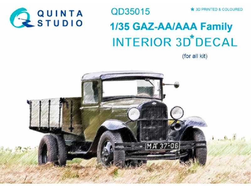 Gaz-aa/ Aaa Family 3d-printed And Coloured Interior On Decal Paper - zdjęcie 1 Gaz-aa/ Aaa Family 3d-printed And Coloured Interior On Decal Paper - zdjęcie 1