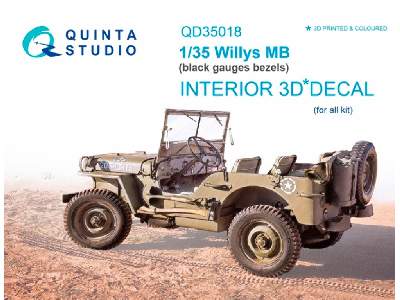 Willys Mb 3d-printed And Coloured Interior On Decal Paper - zdjęcie 1