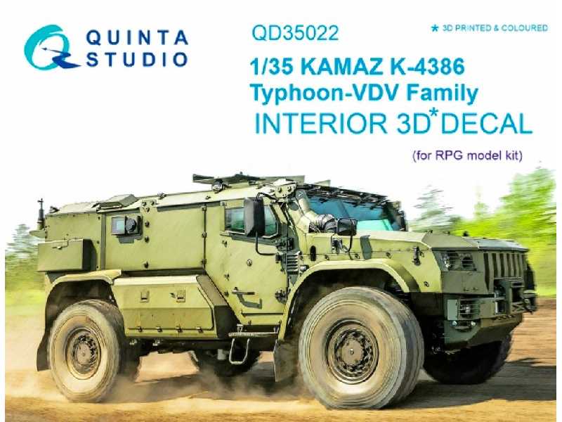 Kamaz K-4386 Typhoon Vdv Family 3d-printed And Coloured Interior On Decal Paper - zdjęcie 1 Kamaz K-4386 Typhoon Vdv Family 3d-printed And Coloured Interior On Decal Paper - zdjęcie 1