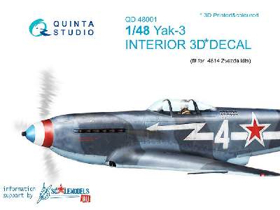 Yak-3 3d-printed & Coloured Interior On Decal Paper - zdjęcie 1