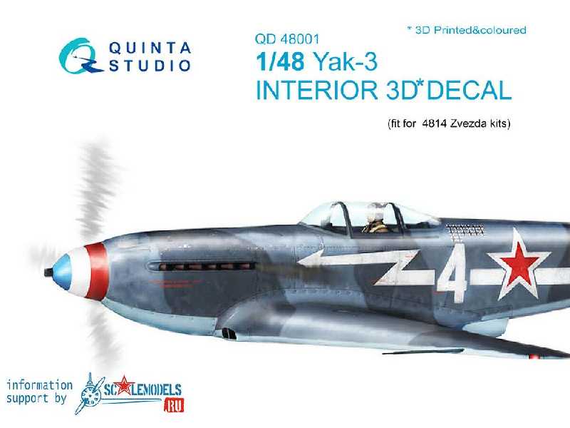 Yak-3 3d-printed & Coloured Interior On Decal Paper - zdjęcie 1