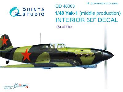 Yak-1 (Mid. Production) 3d-printed & Coloured Interior On Decal Paper - zdjęcie 1