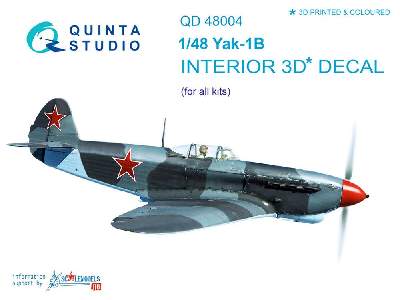 Yak-1b (Late Production) 3d-printed & Coloured Interior On Decal Pape - zdjęcie 1