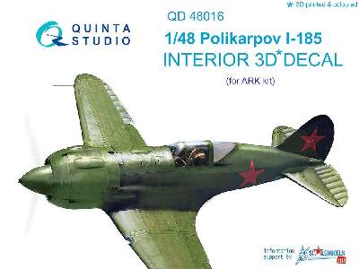 Polikarpov I-185 3d-printed & Coloured Interior On Decal Paper - zdjęcie 1