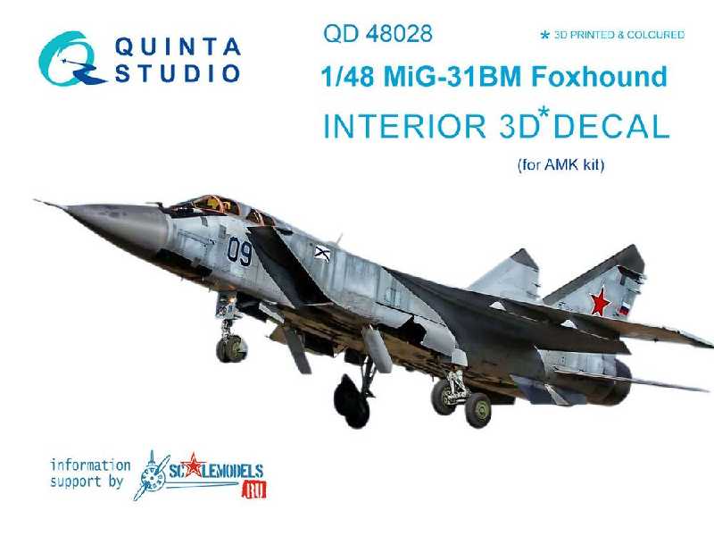 Mig-31bm 3d-printed & Coloured Interior On Decal Paper - zdjęcie 1 Mig-31bm 3d-printed & Coloured Interior On Decal Paper - zdjęcie 1