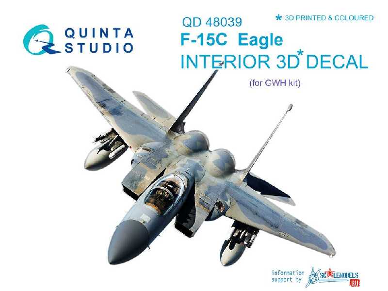 F-15c 3d-printed & Coloured Interior On Decal Paper - zdjęcie 1 F-15c 3d-printed & Coloured Interior On Decal Paper - zdjęcie 1