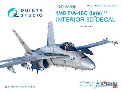 F/A-18c (Late) 3d-printed & Coloured Interior On Decal Paper - zdjęcie 1