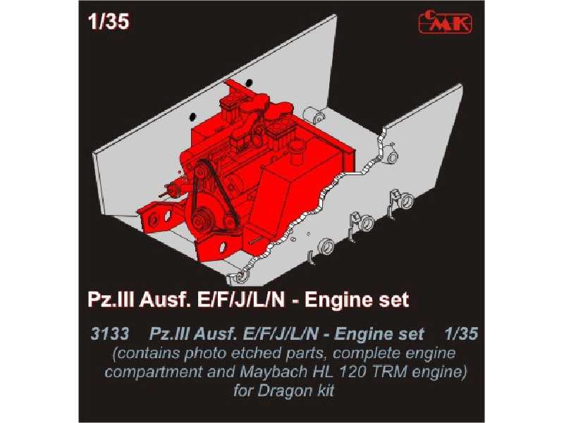 Pz.III Ausf.E/F/J/L/N engine set (Dra) - zdjęcie 1 Pz.III Ausf.E/F/J/L/N engine set (Dra) - zdjęcie 1