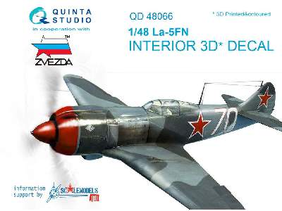 La-5fn 3d-printed & Coloured Interior On Decal Paper - zdjęcie 1