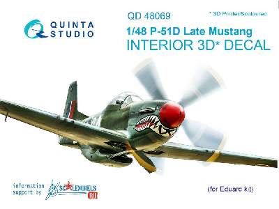 P-51d (Late) 3d-printed & Coloured Interior On Decal Paper - zdjęcie 1