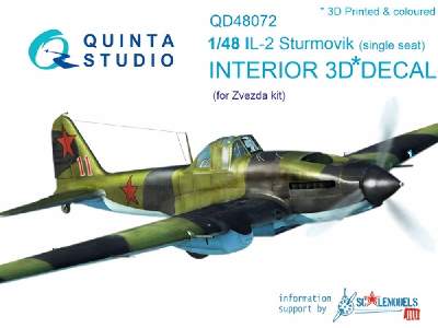 Il-2 Single Seat 3d-printed & Coloured Interior On Decal Paper - zdjęcie 1