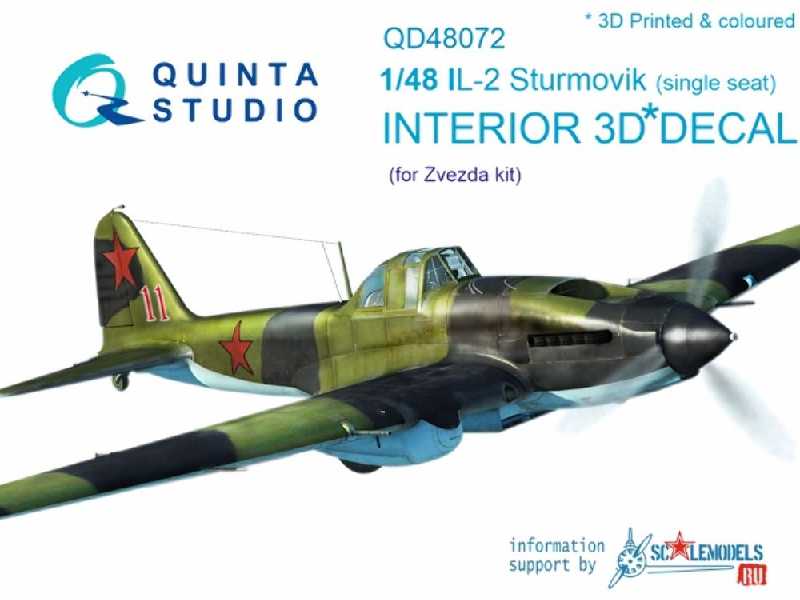 Il-2 Single Seat 3d-printed & Coloured Interior On Decal Paper - zdjęcie 1 Il-2 Single Seat 3d-printed & Coloured Interior On Decal Paper - zdjęcie 1