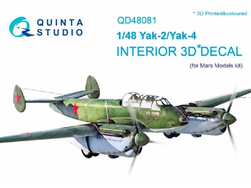 Yak-2/Yak-4 3d-printed And Coloured Interior On Decal Paper - zdjęcie 1 Yak-2/Yak-4 3d-printed And Coloured Interior On Decal Paper - zdjęcie 1