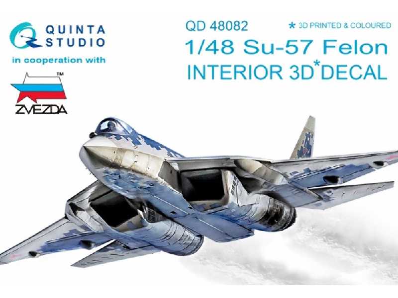 Su-57 3d-printed & Coloured Interior On Decal Paper - zdjęcie 1 Su-57 3d-printed & Coloured Interior On Decal Paper - zdjęcie 1