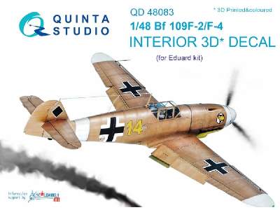Bf 109f-2/F-4 3d-printed & Coloured Interior On Decal Paper - zdjęcie 1