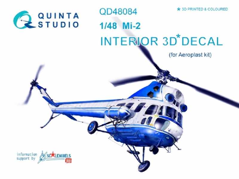 Mi-2 3d-printed & Coloured Interior On Decal Paper - zdjęcie 1 Mi-2 3d-printed & Coloured Interior On Decal Paper - zdjęcie 1