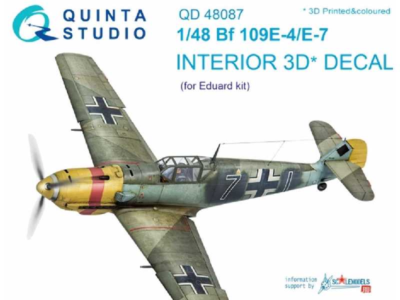 Bf 109e-4/E-7 3d-printed & Coloured Interior On Decal Paper - zdjęcie 1 Bf 109e-4/E-7 3d-printed & Coloured Interior On Decal Paper - zdjęcie 1