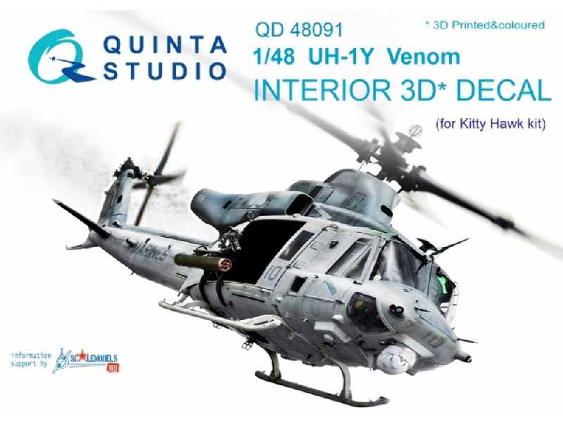 Uh-1y Venom 3d-printed & Coloured Interior On Decal Paper - zdjęcie 1 Uh-1y Venom 3d-printed & Coloured Interior On Decal Paper - zdjęcie 1