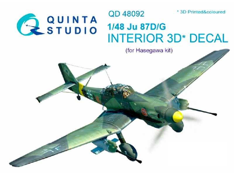 Ju 87d/G 3d-printed And Coloured Interior On Decal Paper - zdjęcie 1 Ju 87d/G 3d-printed And Coloured Interior On Decal Paper - zdjęcie 1