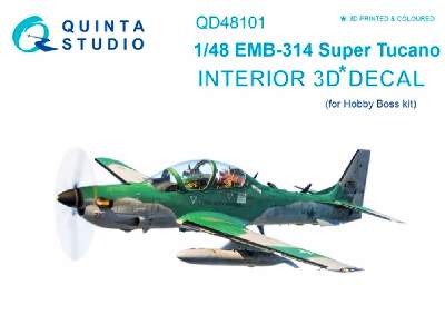 Emb-314 Super Tucano 3d-printed And Coloured Interior On Decal Paper - zdjęcie 1