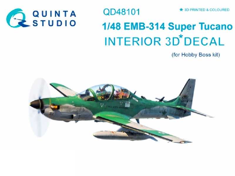 Emb-314 Super Tucano 3d-printed And Coloured Interior On Decal Paper - zdjęcie 1 Emb-314 Super Tucano 3d-printed And Coloured Interior On Decal Paper - zdjęcie 1