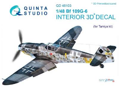 Bf 109g-6 3d-printed & Coloured Interior On Decal Paper - zdjęcie 1