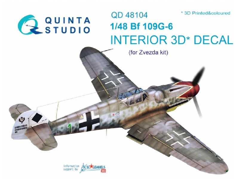 Bf 109g-6 3d-printed & Coloured Interior On Decal Paper - zdjęcie 1