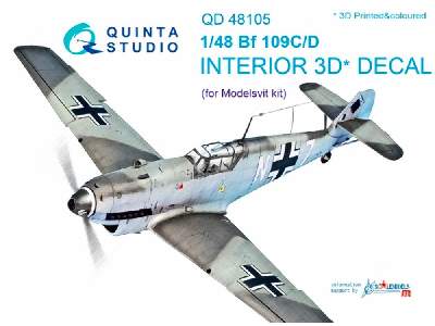 Bf 109c/D 3d-printed And Coloured Interior On Decal Paper - zdjęcie 1