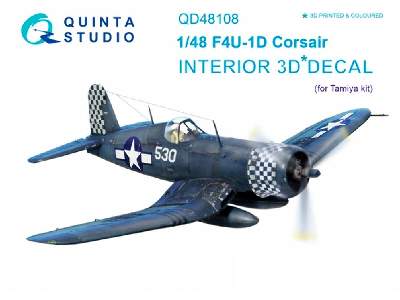 F4u-1d 3d-printed And Coloured Interior On Decal Paper - zdjęcie 2