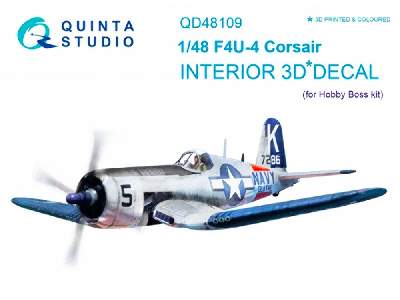 F4u-4 3d-printed And Coloured Interior On Decal Paper - zdjęcie 1