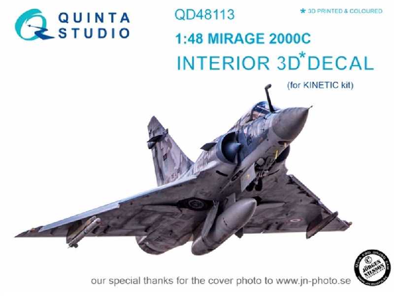 Mirage 2000c 3d-printed & Coloured Interior On Decal Paper - zdjęcie 1 Mirage 2000c 3d-printed & Coloured Interior On Decal Paper - zdjęcie 1