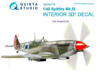 Spitfire Mk.Ix 3d-printed And Coloured Interior On Decal Paper - zdjęcie 1