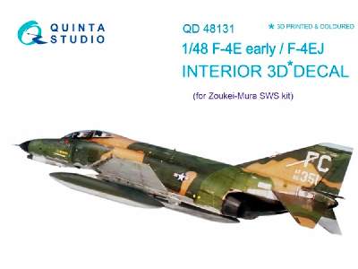 F-4e Early/F-4ej 3d-printed And Coloured Interior On Decal Paper - zdjęcie 1