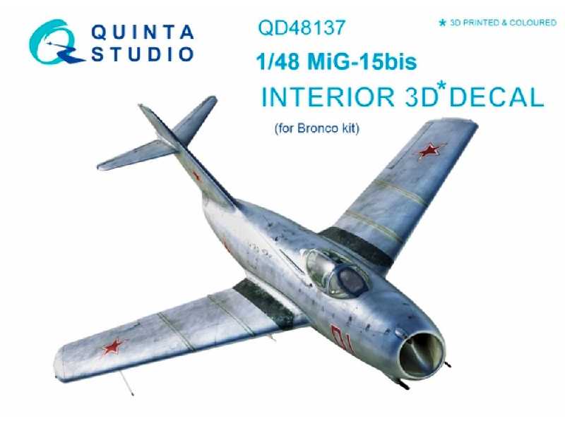 Mig-15 Bis 3d-printed And Coloured Interior On Decal Paper - zdjęcie 1 Mig-15 Bis 3d-printed And Coloured Interior On Decal Paper - zdjęcie 1